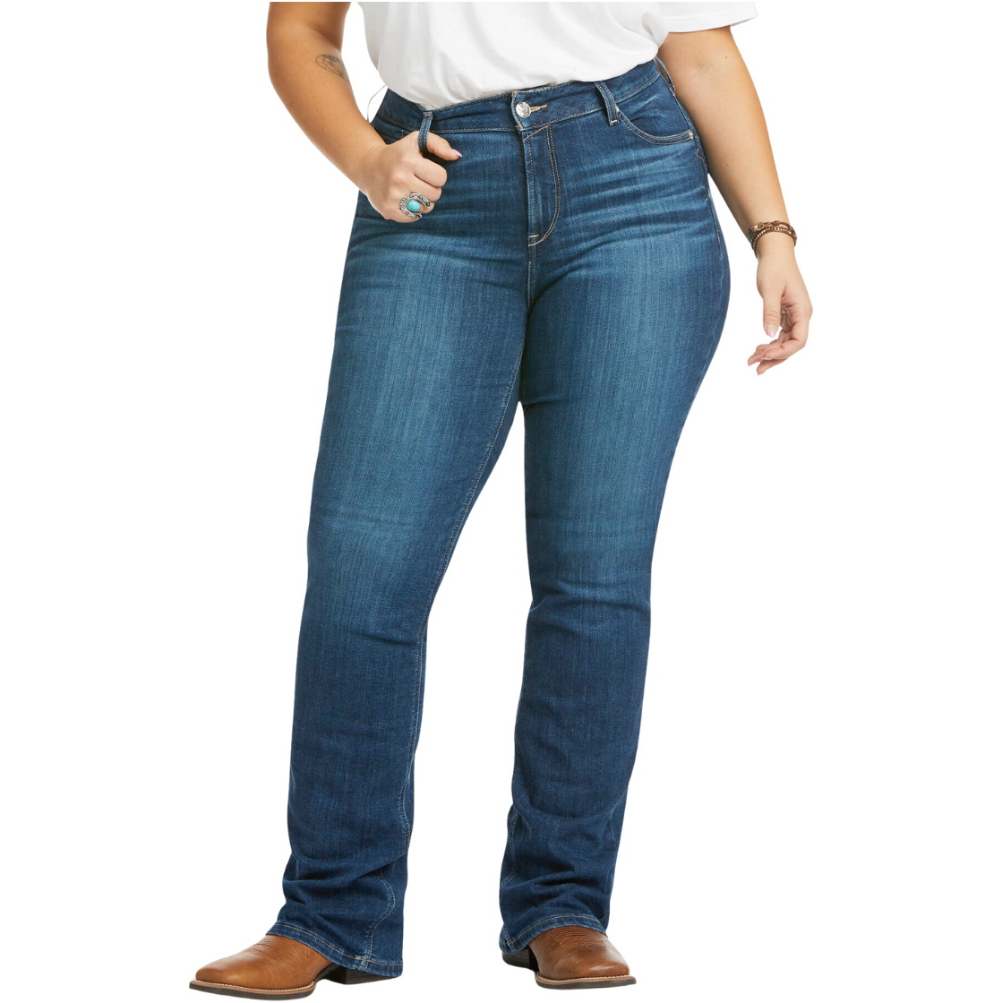 2025 Ariat Womens R.E.A.L. Perfect Rise Abby Straight Jean 10036814 - Mackenzie